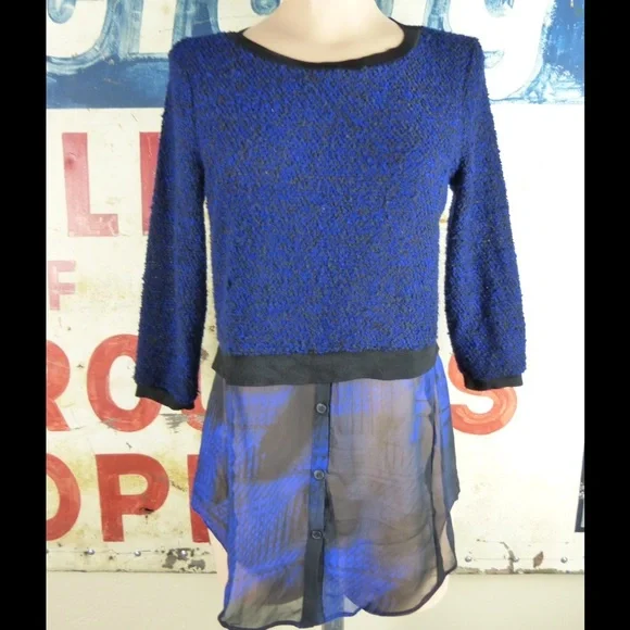 Elie Tahari Mock Layer Sweater XS - Picture 6 of 12